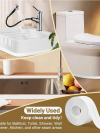 1 Pc White Waterproof Floor Seal Sticker – PVC Self-Adhesive Caulk Tape Roll for Kitchen, Bathroom, Bathtub, Sink, and Wall Edges - Image 6